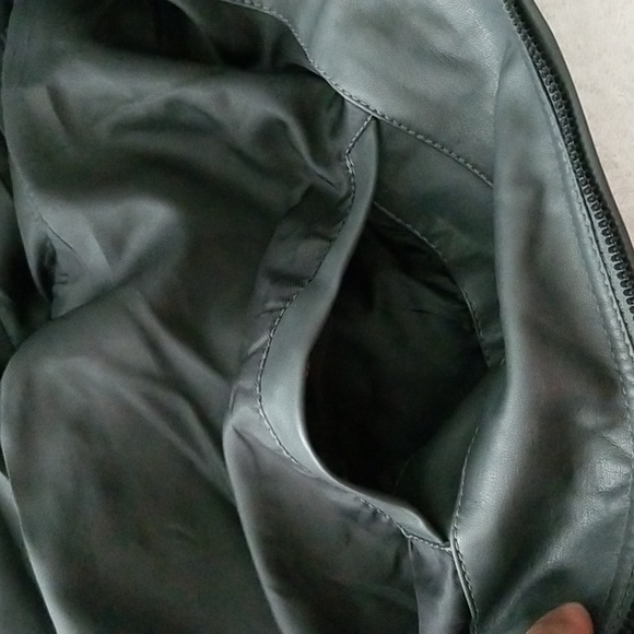 New Michael Kors Charcoal Faux Leather Jacket - Picture 12 of 12